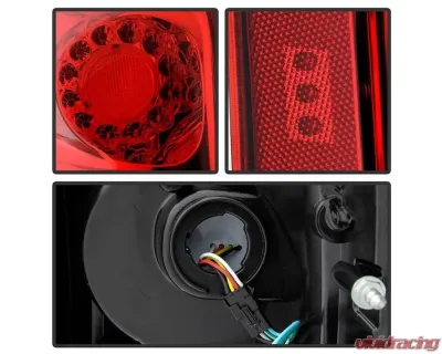 Xtune OEM Left Driver Side LED Tail Lights With Red Clear Lens Dodge Grand Caravan 2011-2018 - ALT-JH-DGC11-OE-L