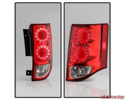 Xtune OEM Right Passenger Side LED Tail Lights With Red Clear Lens Dodge Grand Caravan 2011-2018 - ALT-JH-DGC11-OE-R