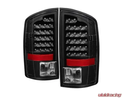 Xtune LED Tail Lights With Black Lens Dodge Ram 1500 | 2500 | 3500 2002-2006 - ALT-JH-DR02-LED-BK