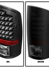 Xtune LED Tail Lights With Black Smoked Lens Dodge Ram 1500 | 2500 | 3500 2002-2006                                     - ALT-JH-DR02-LED-BKSM - Image 2