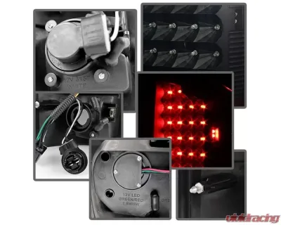 Xtune LED Tail Lights With Black Smoked Lens Dodge Ram 1500 | 2500 | 3500 2002-2006 - ALT-JH-DR02-LED-BKSM
