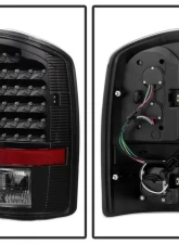 Xtune LED Tail Lights & 3rd Brake Lamps With Black Lens Dodge Ram 1500 | 2500 | 3500 2002-2006                                     - ALT-JH-DR02-LED-SET-BK - Image 2