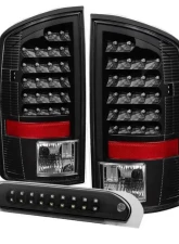 Xtune LED Tail Lights & 3rd Brake Lamps With Black Lens Dodge Ram 1500 | 2500 | 3500 2007-2009                                     - ALT-JH-DR07-LED-SET-BK - Image 13
