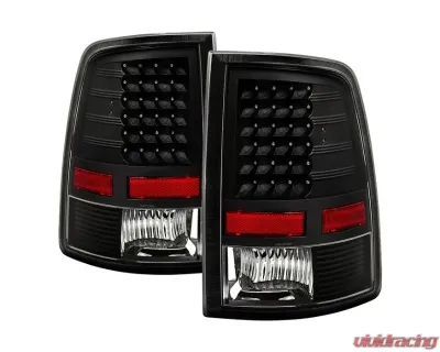 Xtune LED Tail Lights With Black Lens (Incandescent Model only) Dodge Ram 1500 | 2500 | 3500 2009-2019 - ALT-JH-DR09-LED-BK