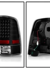 Xtune LED Tail Lights With Black Lens (Incandescent Model only) Dodge Ram 1500 | 2500 | 3500 2009-2019                                     - ALT-JH-DR09-LED-BK - Image 2