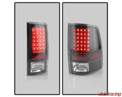 Xtune LED Tail Lights With Black Lens (Incandescent Model only) Dodge Ram 1500 | 2500 | 3500 2009-2019 - ALT-JH-DR09-LED-BK
