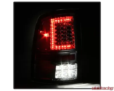Xtune C Shape LED Tail Lights With Black Smoked Lens (Incandescent Model only) Dodge Ram 1500 | 2500 | 3500 2009-2019 - ALT-JH-DR09-LED-CS-BSM