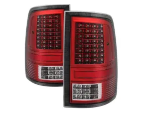 Xtune C Shape LED Tail Lights With Red Clear Lens (Incandescent Model only) Dodge Ram 1500 | 2500 | 3500 2009-2019