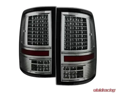 Xtune C Shape LED Tail Lights With Smoked Lens (Incandescent Model only) Dodge Ram 1500 | 2500 | 3500 2009-2019 - ALT-JH-DR09-LED-CS-SM