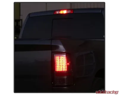 Xtune C Shape LED Tail Lights With Smoked Lens (Incandescent Model only) Dodge Ram 1500 | 2500 | 3500 2009-2019 - ALT-JH-DR09-LED-CS-SM
