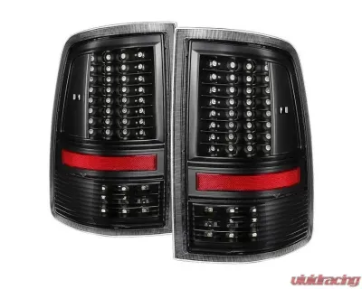 Xtune Akkon LED Tail Lights With Black Lens (Incandescent Model only) Dodge Ram 1500 | 2500 | 3500 2009-2019 - ALT-JH-DR09-LED-G2-BK