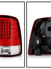 Xtune LED Tail Lights With Red Clear Lens (Incandescent Model only) Dodge Ram 1500 | 2500 | 3500 2009-2019                                     - ALT-JH-DR09-LED-RC - Image 2