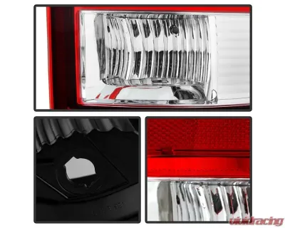 Xtune LED Tail Lights With Red Clear Lens (Incandescent Model only) Dodge Ram 1500 | 2500 | 3500 2009-2019 - ALT-JH-DR09-LED-RC