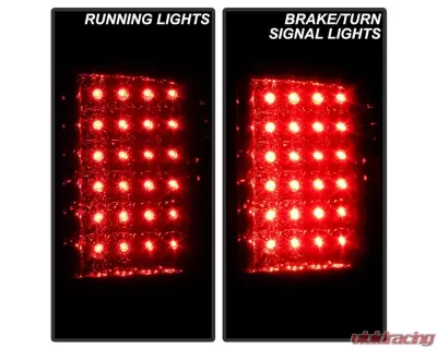 Xtune LED Tail Lights With Red Clear Lens (Incandescent Model only) Dodge Ram 1500 | 2500 | 3500 2009-2019 - ALT-JH-DR09-LED-RC