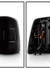 Xtune Black Smoke Lens LED Tail Lights Dodge Ram | Ram 2009-2019                                     - ALT-JH-DRAM10-LED-BSM - Image 2