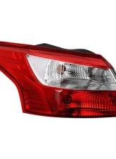 Xtune OE Outer Left Driver Side Tail Lights Ford Focus 4Dr 2012-2014                                     - ALT-JH-FF12-4D-OE-OL - Image 5