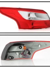 Xtune OE Outer Left Driver Side Tail Lights Ford Focus 4Dr 2012-2014                                     - ALT-JH-FF12-4D-OE-OL - Image 2