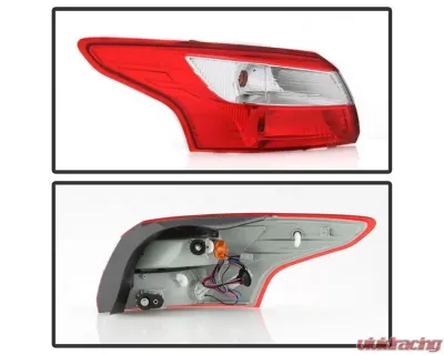 Xtune OE Outer Left Driver Side Tail Lights Ford Focus 4Dr 2012-2014 - ALT-JH-FF12-4D-OE-OL