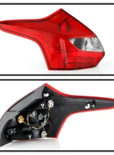 Xtune Left Driver Side OE Tail Lights With Red Lens Ford Focus 5Dr 2012-2014                                     - ALT-JH-FF125D-OE-L - Image 2