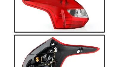 Xtune Left Driver Side OE Tail Lights With Red Lens Ford Focus 5Dr 2012-2014                                     - ALT-JH-FF125D-OE-L - Image 2