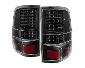 Xtune Akkon LED Tail Lights With Black Lens Ford F150 2004-2008