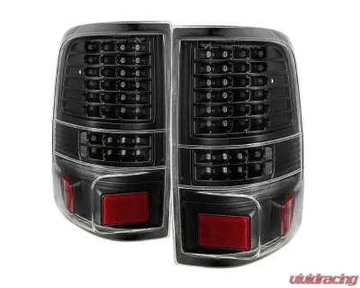 Xtune Akkon LED Tail Lights With Black Lens Ford F150 2004-2008 - ALT-JH-FF15004-LED-G2-BK