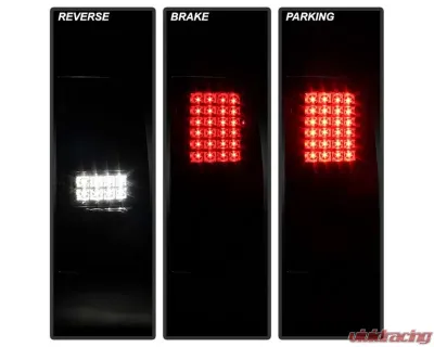 Xtune Akkon LED Tail Lights With Black Lens Ford F150 2004-2008 - ALT-JH-FF15004-LED-G2-BK