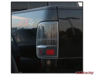 Xtune Akkon LED Tail Lights With Black Lens Ford F150 2004-2008 - ALT-JH-FF15004-LED-G2-BK