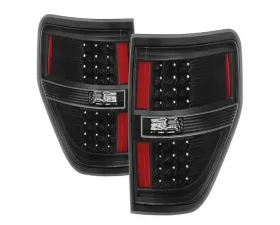 Xtune LED Tail Lights With Black Lens Ford F150 2009-2014