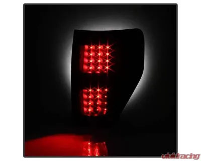Xtune LED Tail Lights With Black Lens Ford F150 2009-2014 - ALT-JH-FF15009-LED-BK