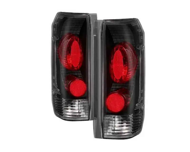 Xtune Euro Style Tail Lights With Black Lens Ford Bronco | F150 | F250 | F350 1987-1996 - ALT-JH-FF15089-BK