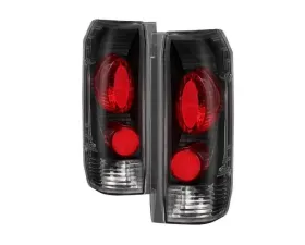 Xtune Euro Style Tail Lights With Black Lens Ford Bronco | F150 | F250 | F350 1987-1996