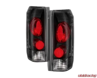 Xtune Euro Style Tail Lights With Black Lens Ford Bronco | F150 | F250 | F350 1987-1996 - ALT-JH-FF15089-BK