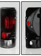 Xtune Euro Style Tail Lights With Black Lens Ford Bronco | F150 | F250 | F350 1987-1996                                     - ALT-JH-FF15089-BK - Image 2