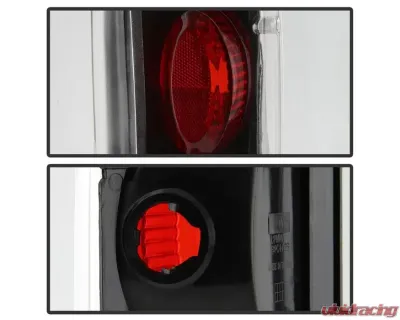 Xtune Euro Style Tail Lights With Black Lens Ford Bronco | F150 | F250 | F350 1987-1996 - ALT-JH-FF15089-BK