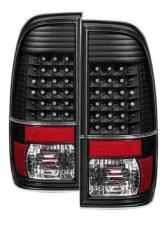 Xtune LED Tail Lights With Black Lens Ford F150 | F250 | F350 | F450 | F550 1997-2007                                     - ALT-JH-FF15097-LED-BK - Image 10