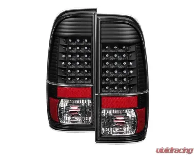 Xtune LED Tail Lights With Black Lens Ford F150 | F250 | F350 | F450 | F550 1997-2007 - ALT-JH-FF15097-LED-BK