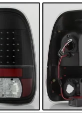 Xtune LED Tail Lights With Black Lens Ford F150 | F250 | F350 | F450 | F550 1997-2007                                     - ALT-JH-FF15097-LED-BK - Image 2