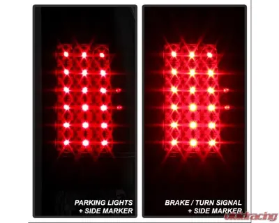 Xtune LED Tail Lights With Black Lens Ford F150 | F250 | F350 | F450 | F550 1997-2007 - ALT-JH-FF15097-LED-BK