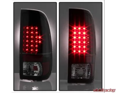 Xtune LED Tail Lights With Black Lens Ford F150 | F250 | F350 | F450 | F550 1997-2007 - ALT-JH-FF15097-LED-BK