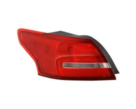 Xtune OE Left Driver Side Tail Light With Red Clear Lens Ford Focus 2015-2018