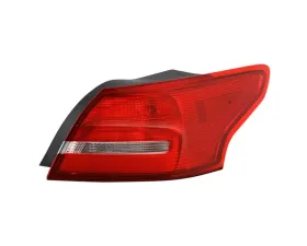 Xtune OE Right Passenger Side Tail Light With Red Clear Lens Ford Focus 2015-2018