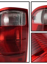 Xtune OEM Style Tail Lights With Red Clear Lens Ford Ranger 2001-2005                                     - ALT-JH-FR01-OE-RC - Image 2