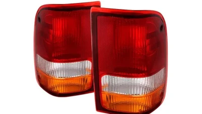 Xtune OEM Style Tail Lights With Red Amber Clear Lens Ford Ranger 1993-1997                                     - ALT-JH-FR93-OE-RC - Image 3