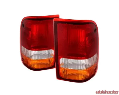 Xtune OEM Style Tail Lights With Red Amber Clear Lens Ford Ranger 1993-1997 - ALT-JH-FR93-OE-RC
