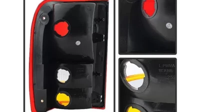 Xtune OEM Style Tail Lights With Red Amber Clear Lens Ford Ranger 1993-1997                                     - ALT-JH-FR93-OE-RC - Image 3