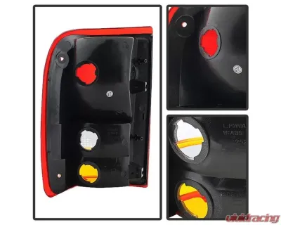 Xtune OEM Style Tail Lights With Red Amber Clear Lens Ford Ranger 1993-1997 - ALT-JH-FR93-OE-RC