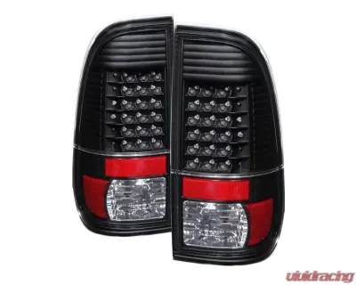 Xtune LED Tail Lights With Black Lens Ford F250 | F350 | F450 2008-2016 - ALT-JH-FS08-LED-BK
