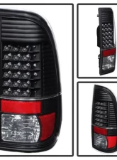 Xtune LED Tail Lights With Black Lens Ford F250 | F350 | F450 2008-2016                                     - ALT-JH-FS08-LED-BK - Image 2
