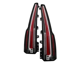 Xtune Escalade Style LED Tail Lights With Black Lens GMC Yukon 2015-2019